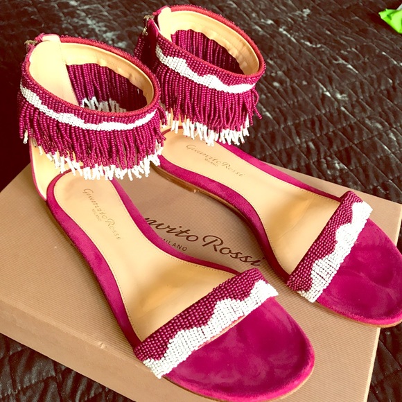 Gianvito Rossi Beaded Sandals - Picture 1 of 4